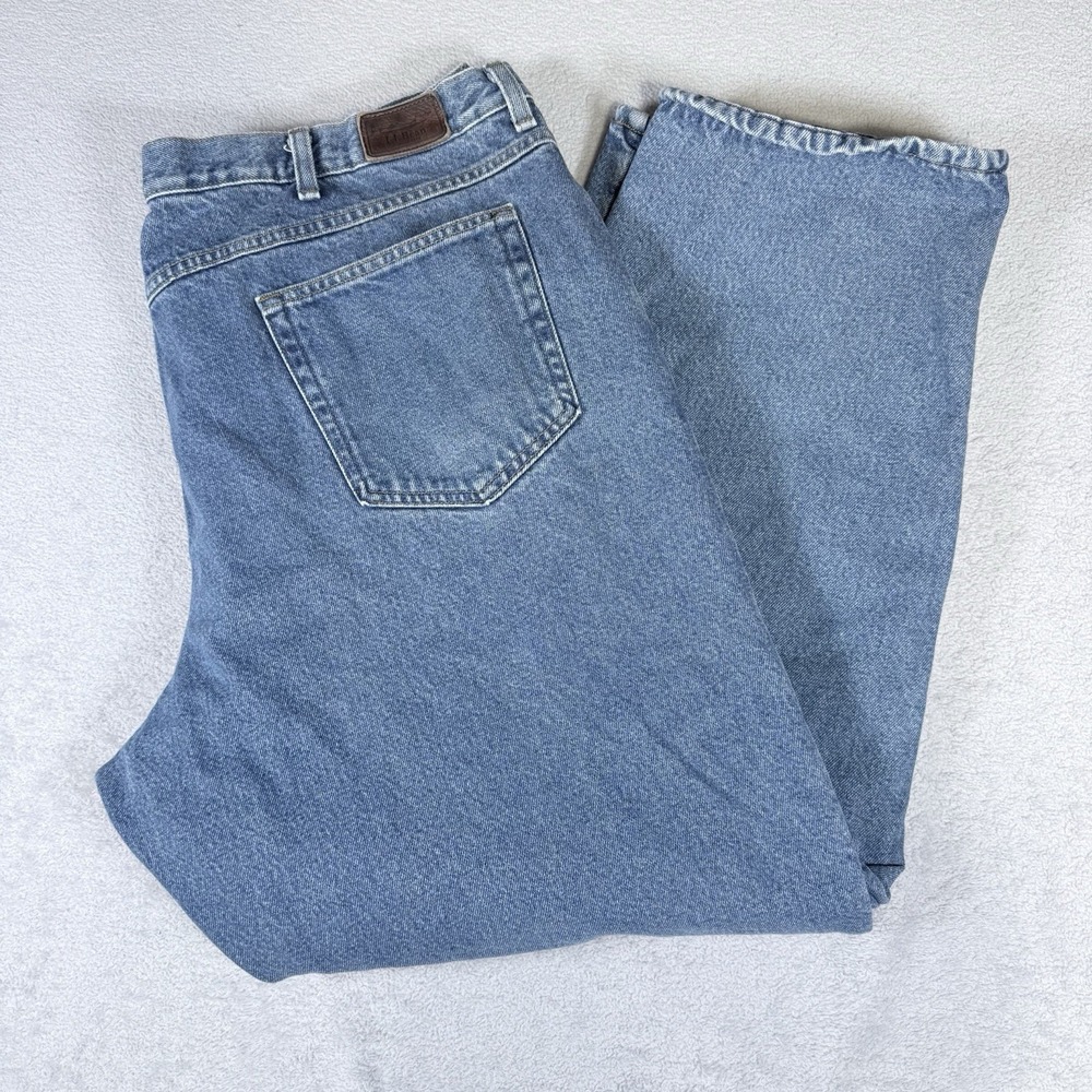 L.L. Bean Men's Size 44x32 Double L Relaxed Fit Fleece Lined Straight Leg Jeans